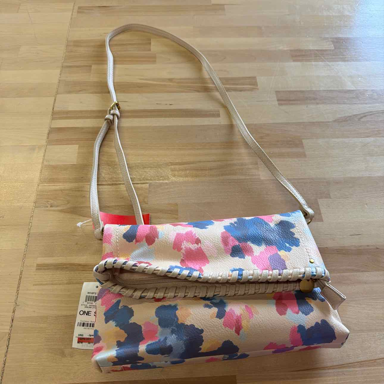 Style & Co Whipstitch East West Flap Crossbody- Dream Dye P