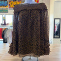 CeCe Size L Brown & Black Preloved Blouse LS