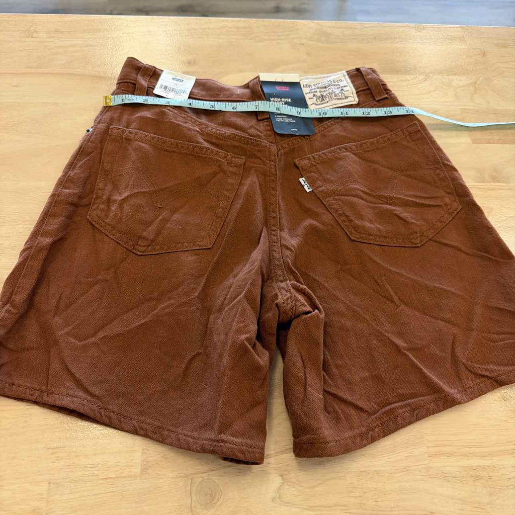 Levi's Women Size 24 Brown New Shorts