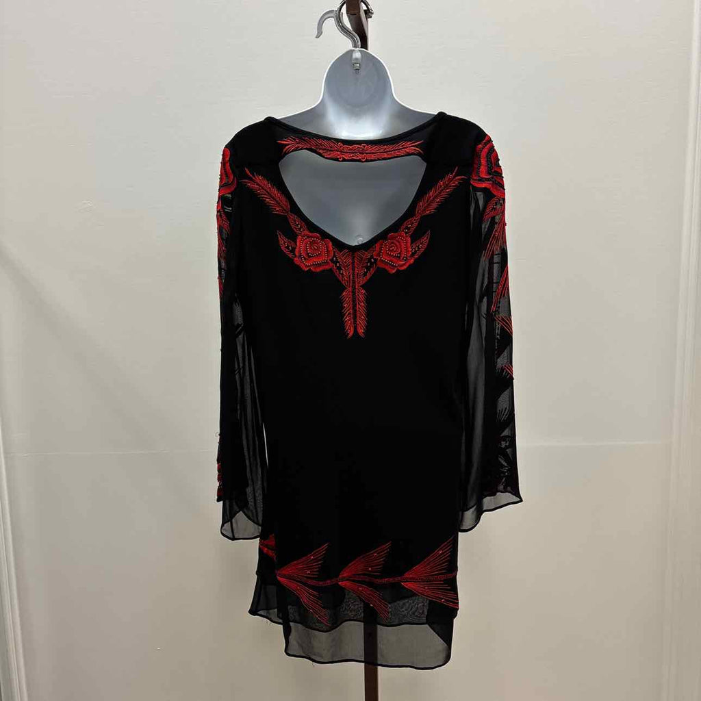 vintage collection Size S Black Red Preloved Dress