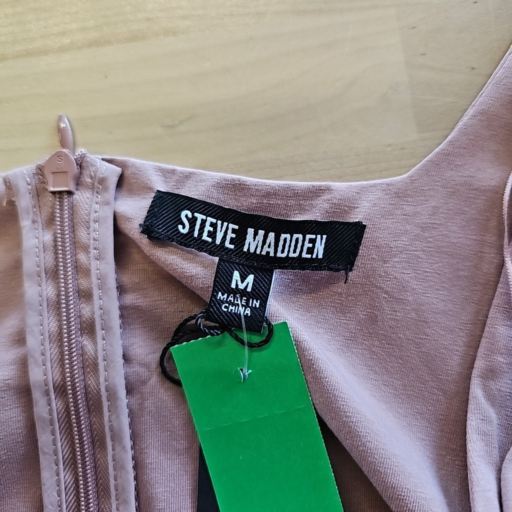Steve Madden Women's Avielle Long-Sleeve Peplum Top - Ash Rose