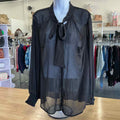 Torrid Size L Black Sheer Preloved Blouse LS
