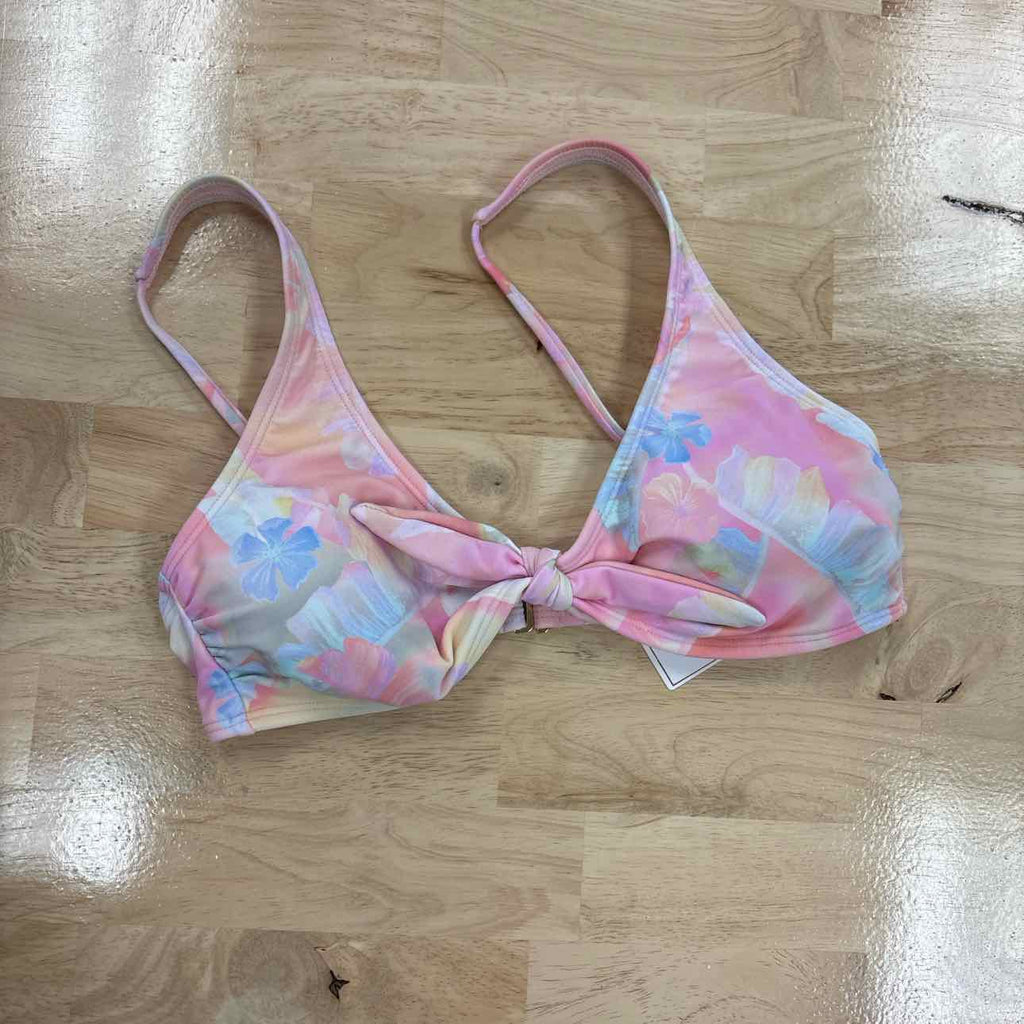 Salt + Cove Size M Sunset Palms Tie-Front Bikini Top