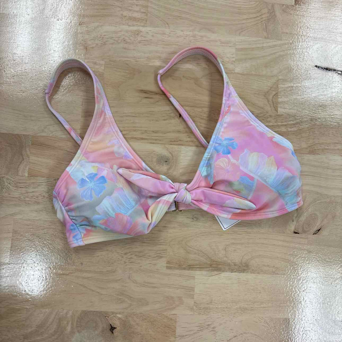 Salt + Cove Size M Sunset Palms Tie-Front Bikini Top