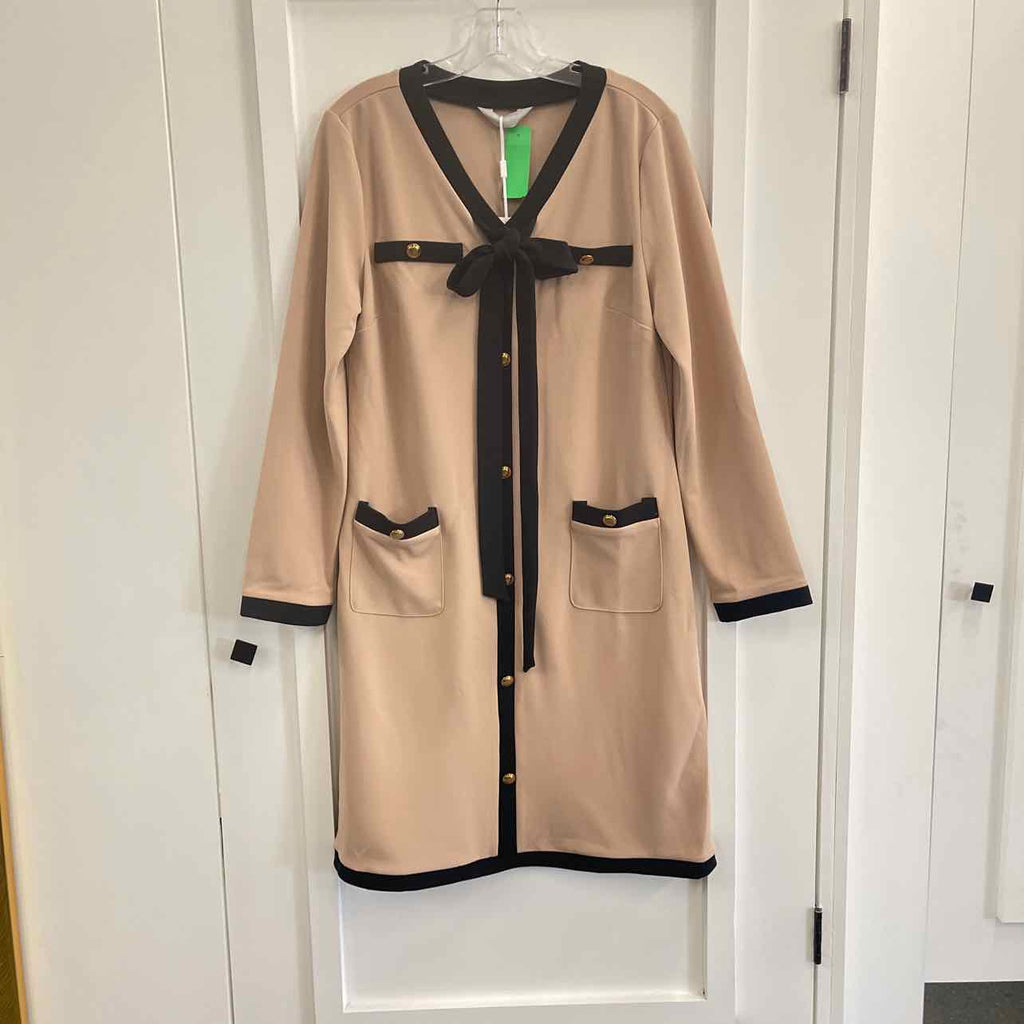 hobemty Size L Tan/Black New Dress