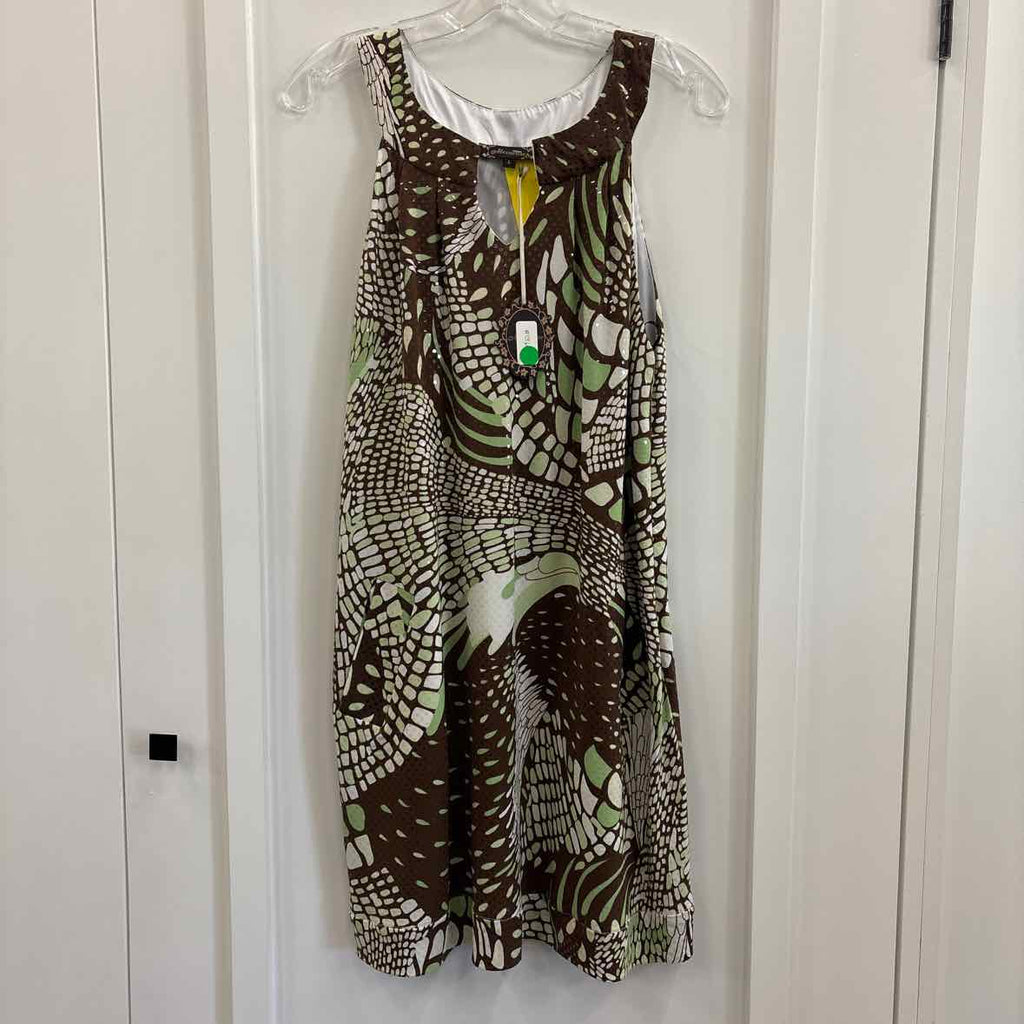 Mesmerize Size L Brown & Green Dress