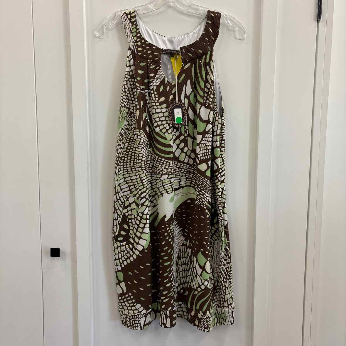 Mesmerize Size L Brown & Green Dress
