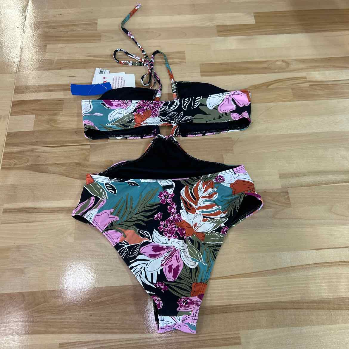 Roxy Juniors' Convertible Cutout One-Piece Swimsuit - Anthracite