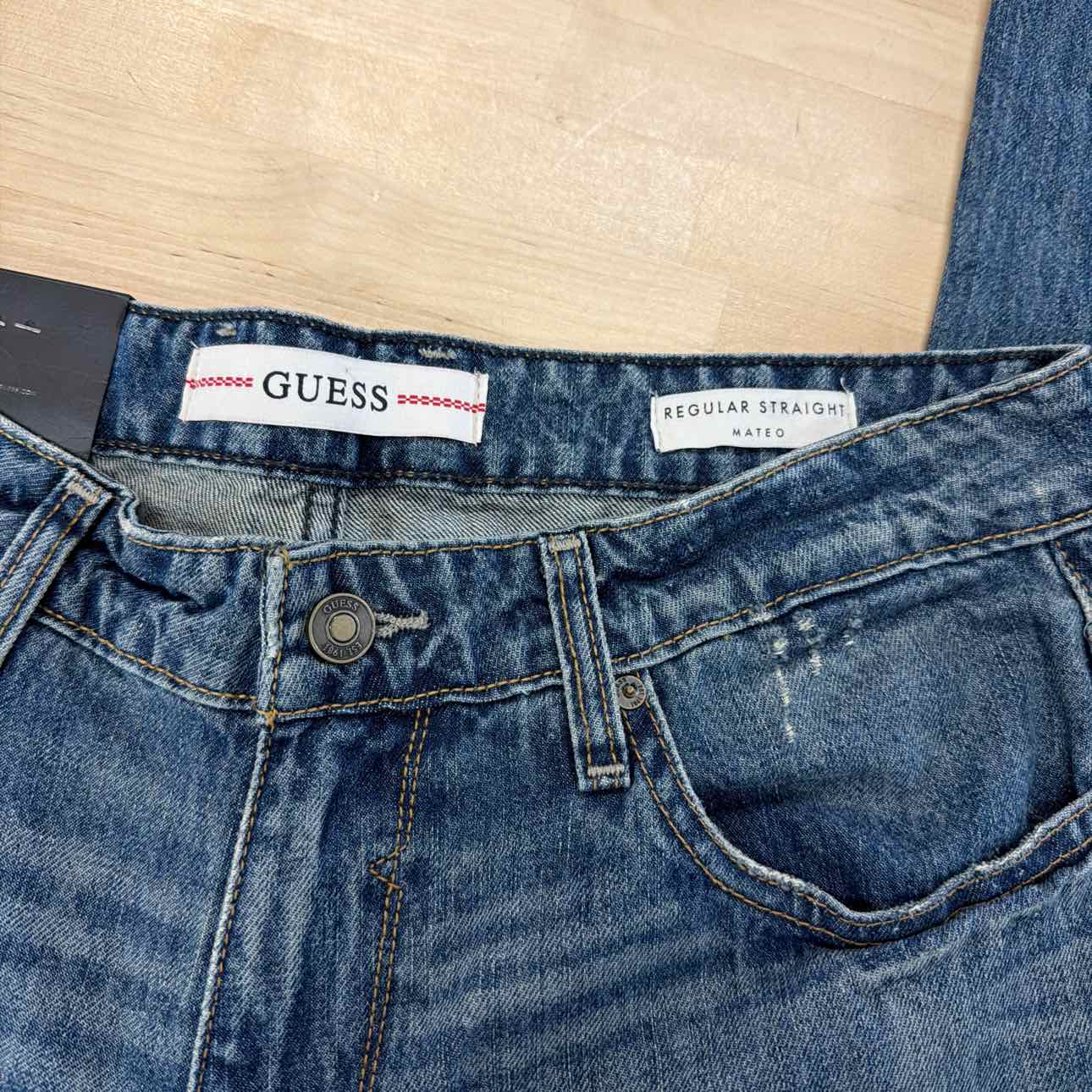 Guess Size 33x32 Blue Denim New Jeans