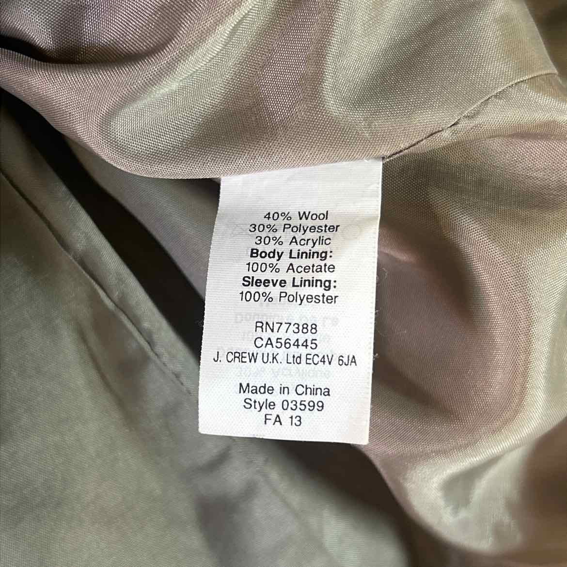J. Crew Size 6 Brown Preloved Blazer