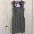 White House Black Market Size 4 Black White Preloved Dress