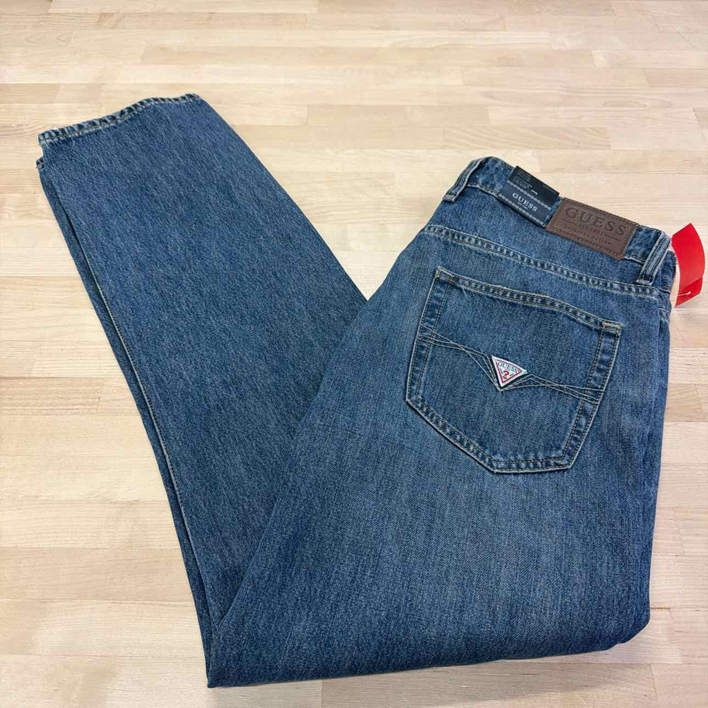 Guess Size 33x32 Blue Denim New Jeans