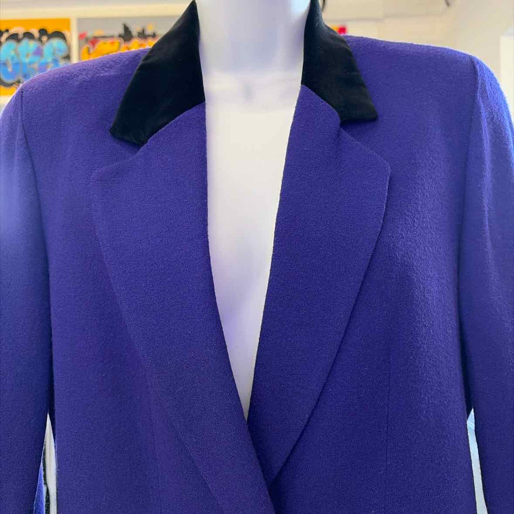 Valerie Stevens Size 6P Purple Wool Preloved Blazer