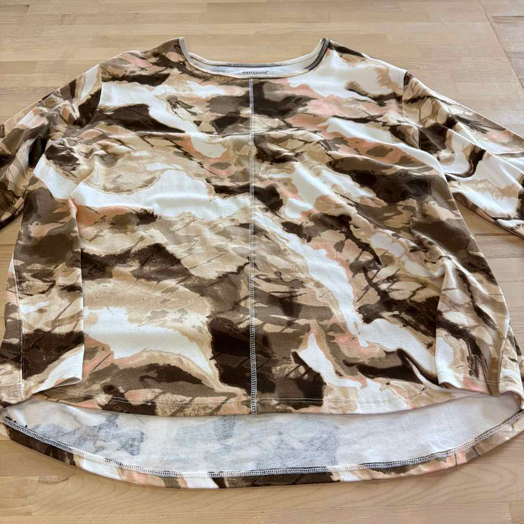 Westbound Size 3X Tan Preloved Long Sleeve
