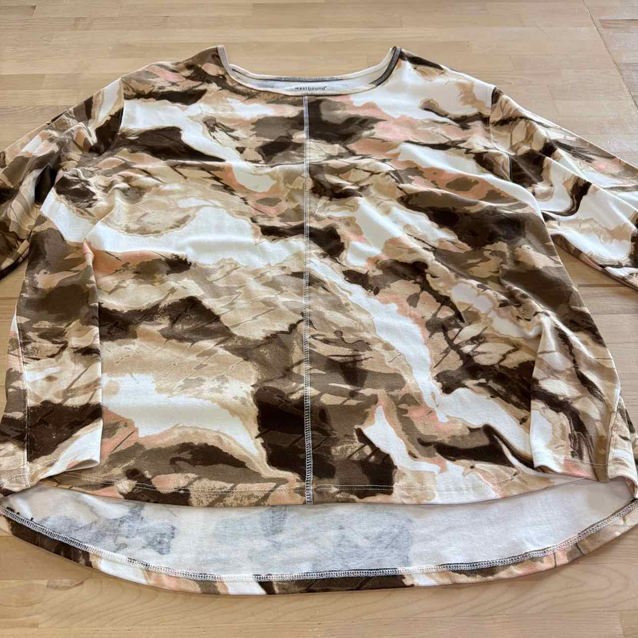 Westbound Size 3X Tan Preloved Long Sleeve