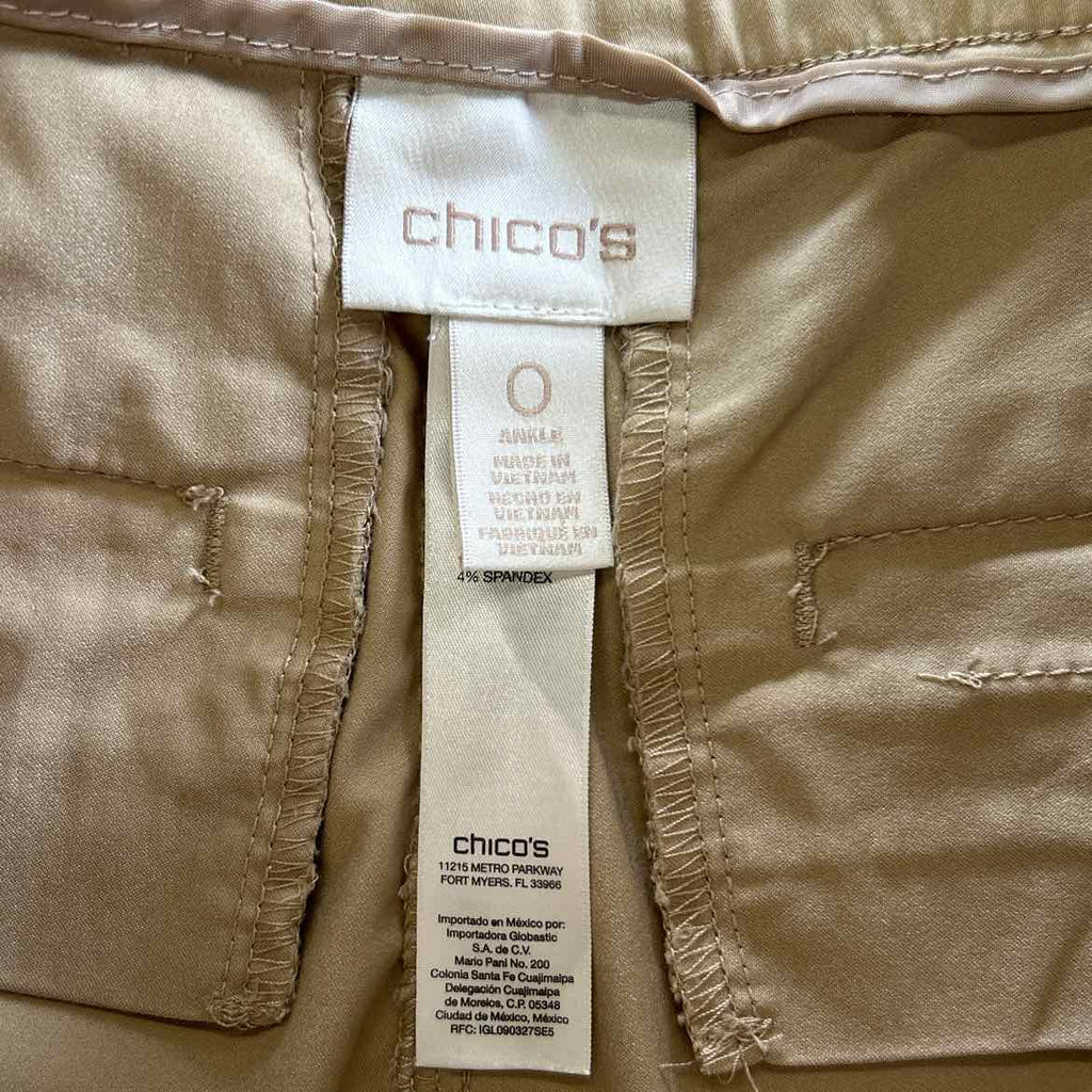 Chico's Size 0 Tan Preloved Pants