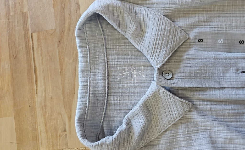 INC Men's Size XS Gray MENS Button Down Shirt