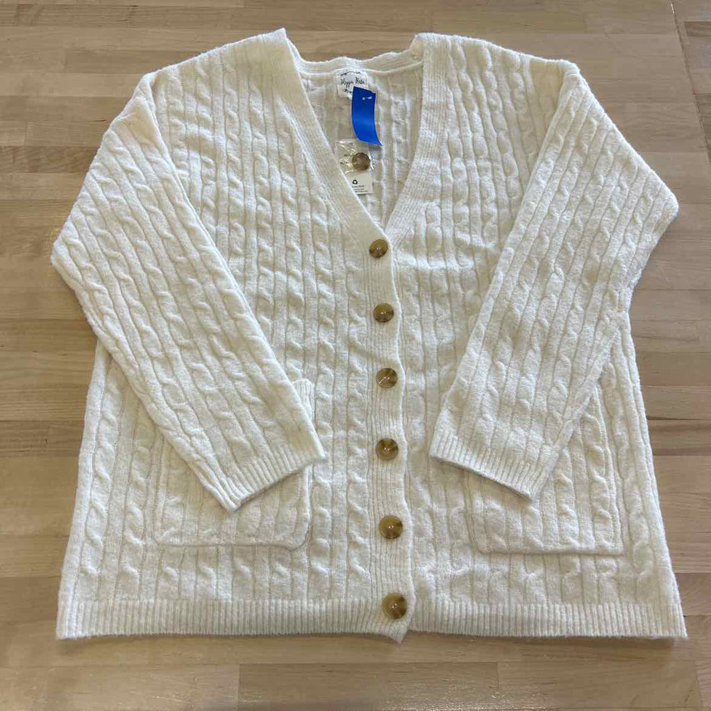 hippie rose Size L Cream Knit Cardigan