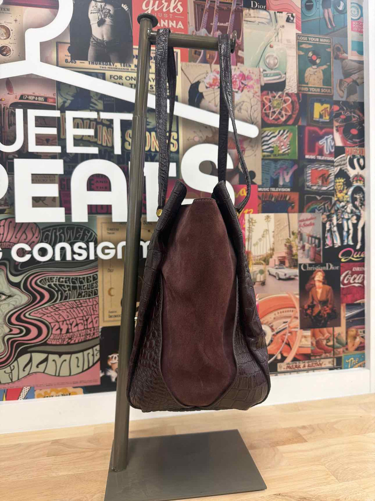 ORYANY Burgundy Leather New Handbag
