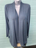 Chico's Size 0 Blue & Beige Print Sweater