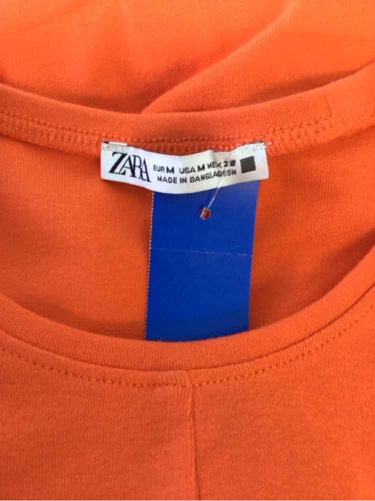zara Size M Orange Shirt