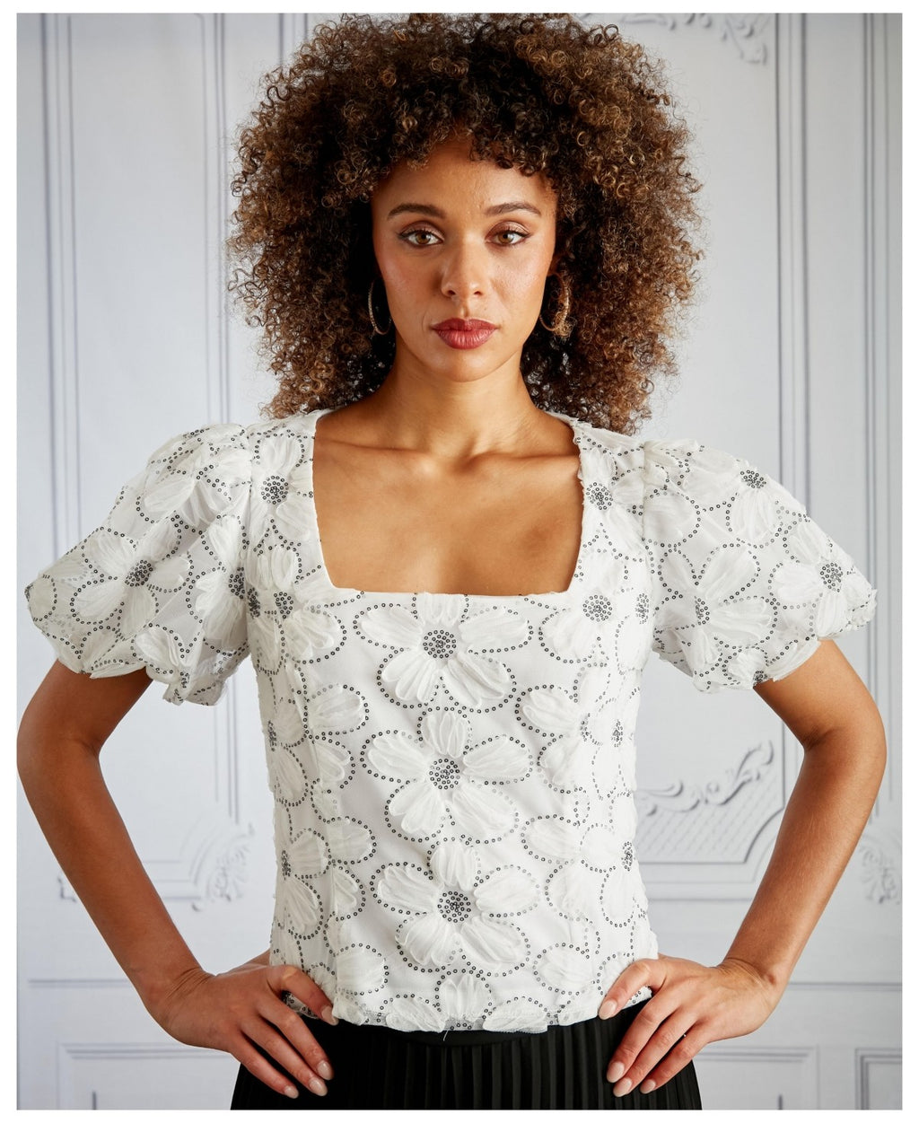 Muse Women's Printed Square-Neck Top