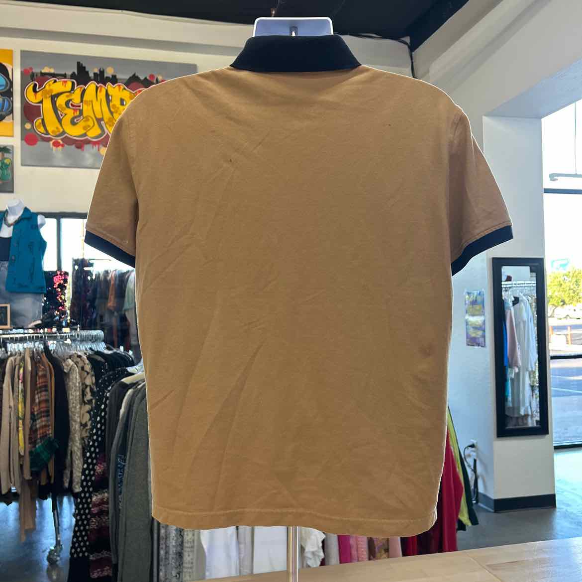 Tommy Hilfiger Size L Tan Preloved MENS Polo
