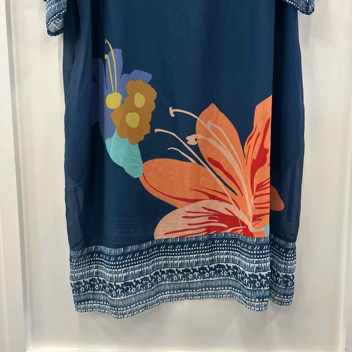 Soft Surroundings Size 2X Blue Sheer Preloved Dress