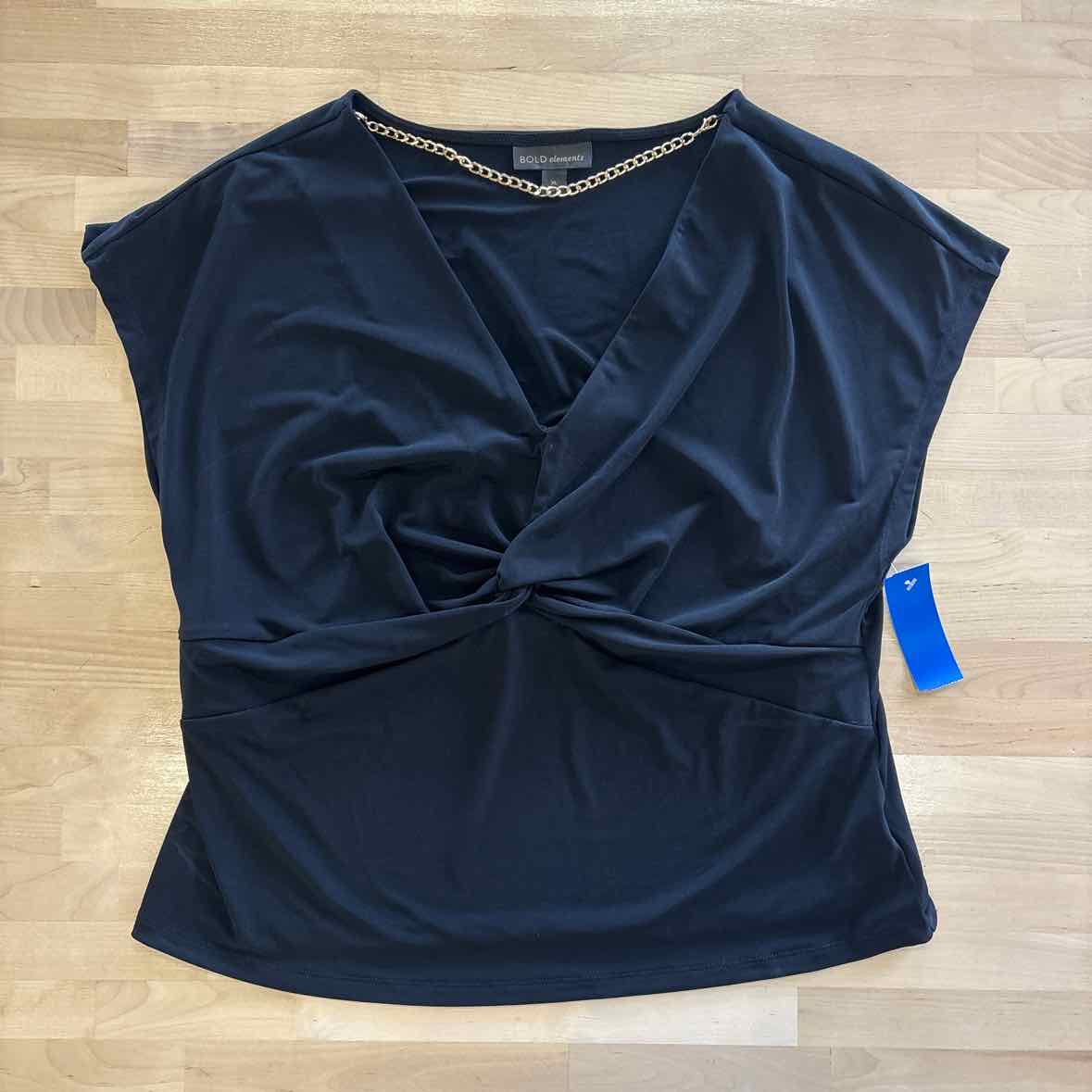 Bold Elements Size XL Black Blouse