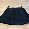 CeCe Womens Pleated High Rise Mini Rich Black