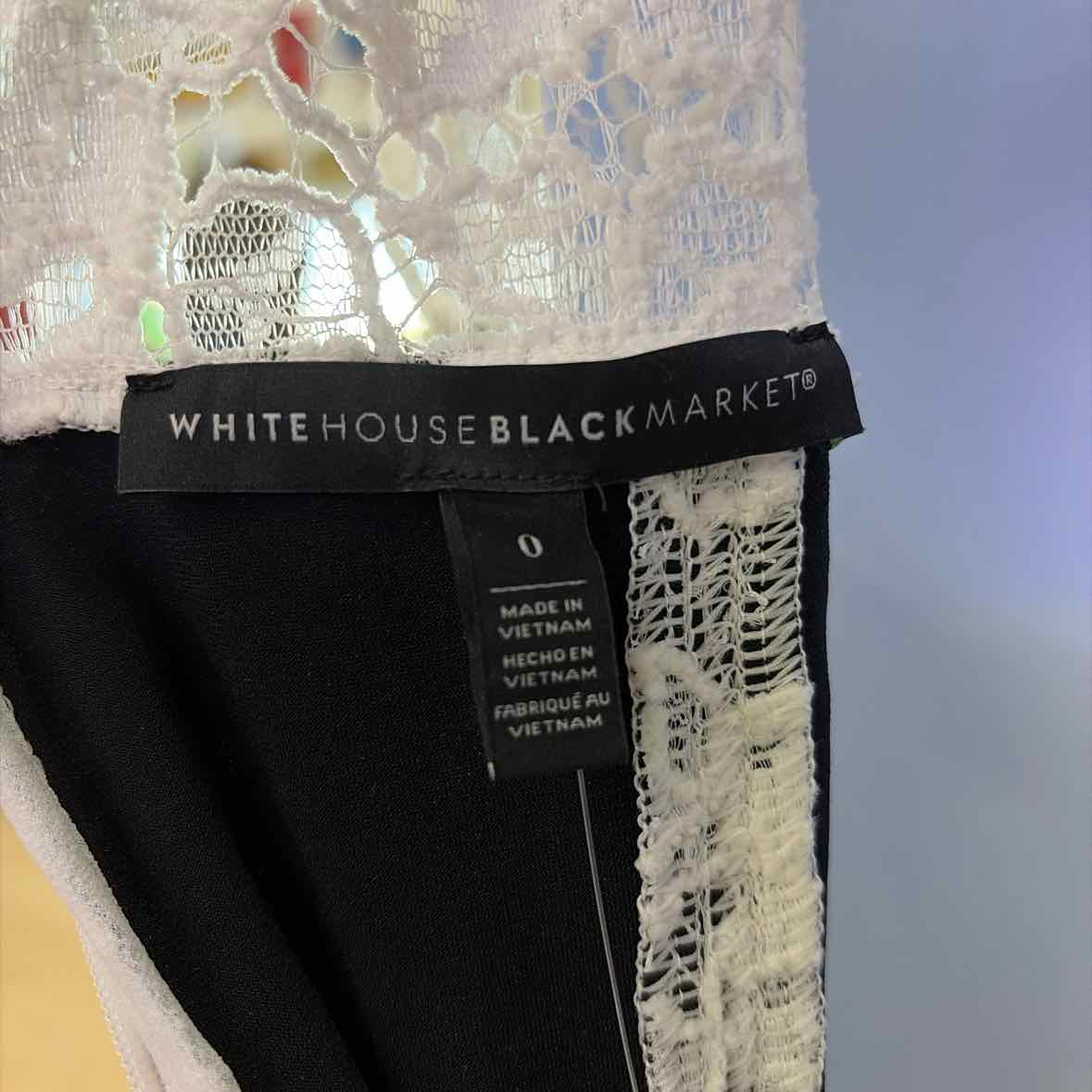 White House Black Market Size 0 White Lace New Blouse