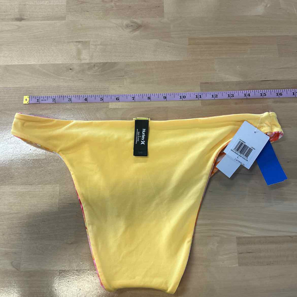 Hurley Size L Tropic Dreams Cheeky Scoop Bikini Bottoms