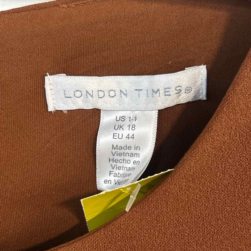 London Times Size 14 Brown Preloved Dress