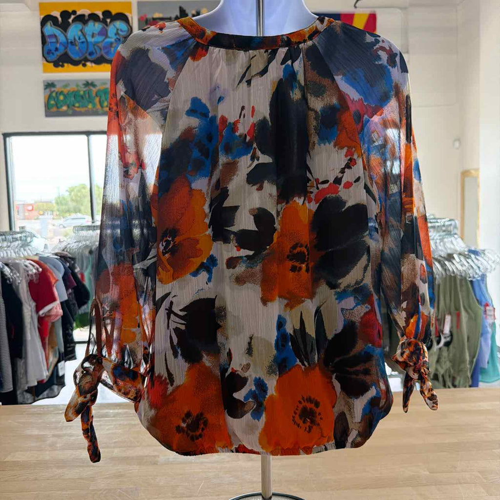 Figueroa&Flower Size PM Orange Preloved Blouse LS