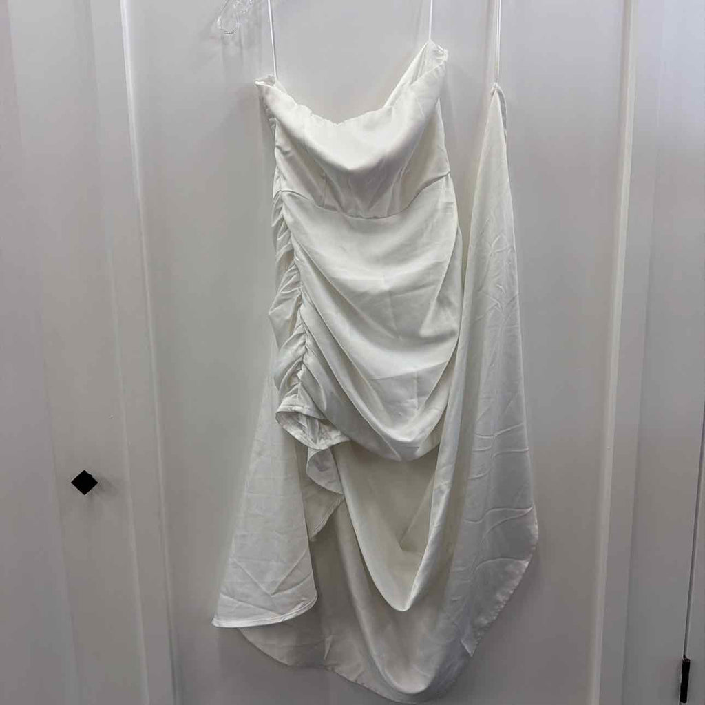 Peppermayo Size 4 White Satin Preloved Mini Dress
