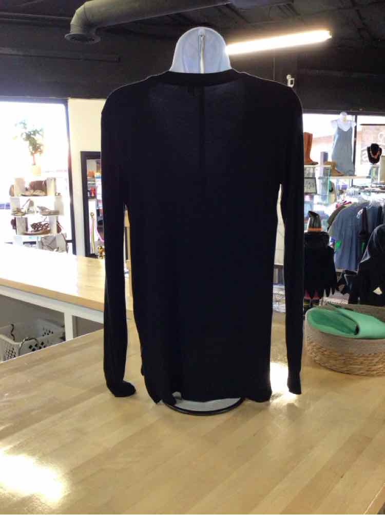 Bordeaux Size XS Black Preloved T-Shirt LS