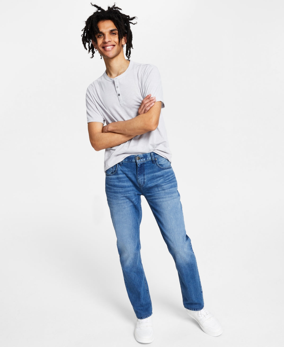 INC Men's Size 40x30 Blue MENS Slim-Fit Medium Wash Jeans