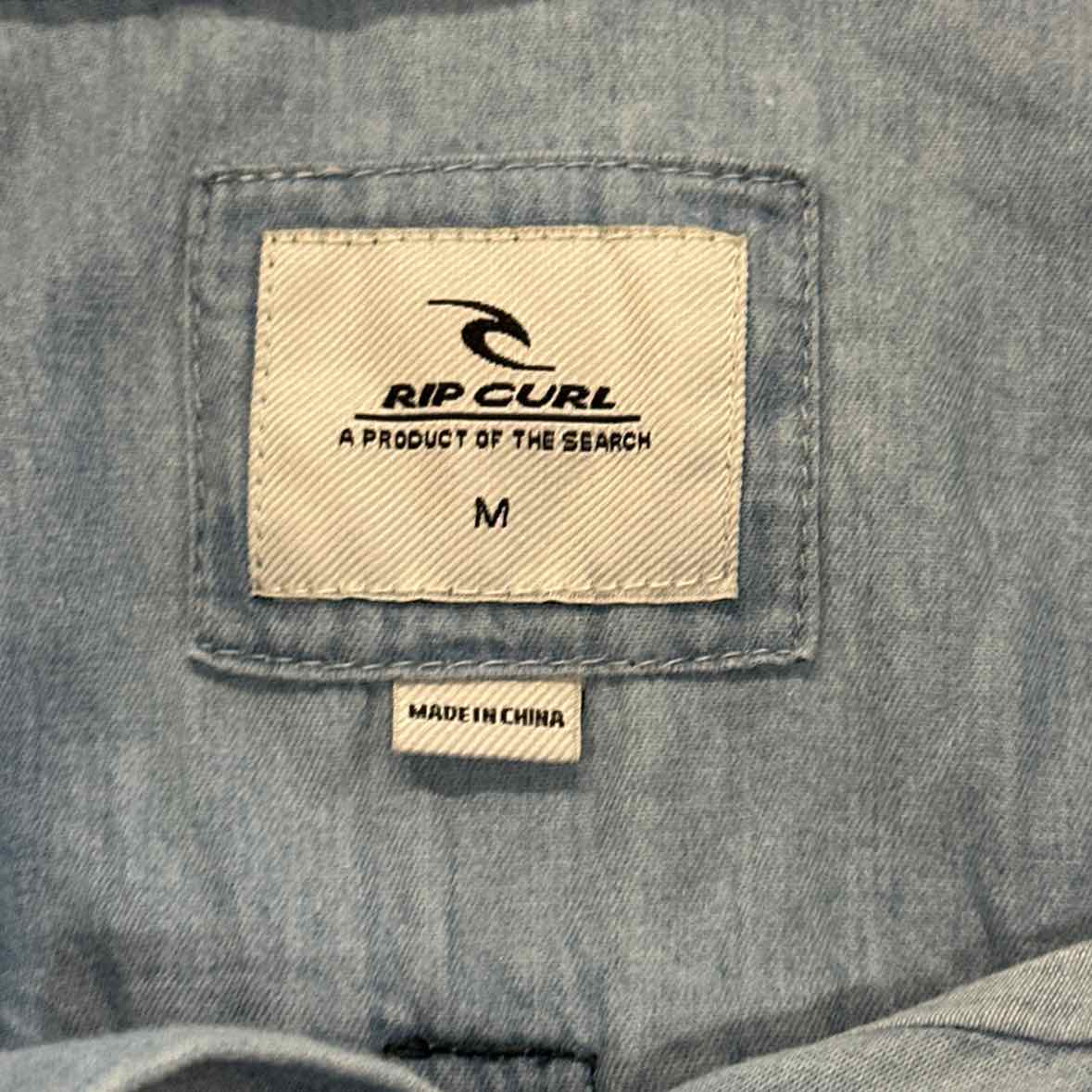 Ripcurl Size M Blue MENS Button Down Shirt