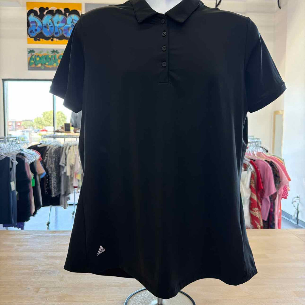 Adidas Size XL Black Preloved MENS Polo