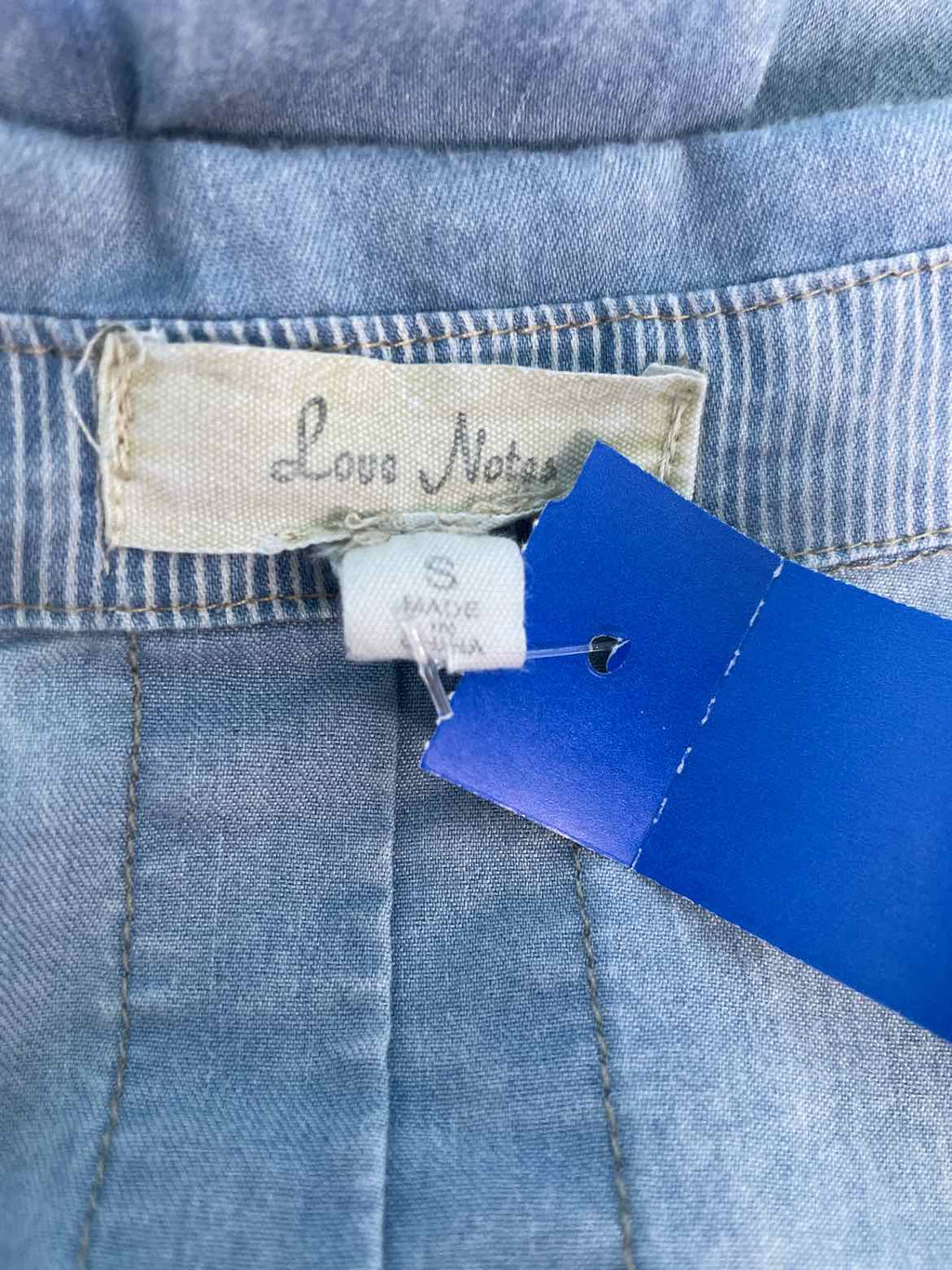 Love Notes Size S Blue Blouse