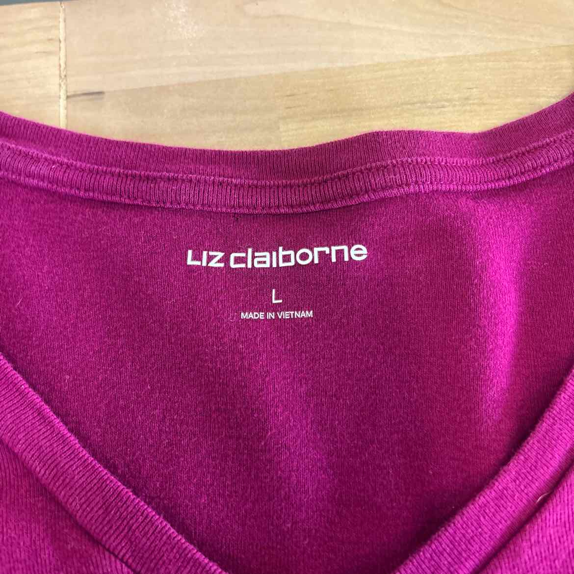 Liz Claiborne Size L Plum Preloved Shirt