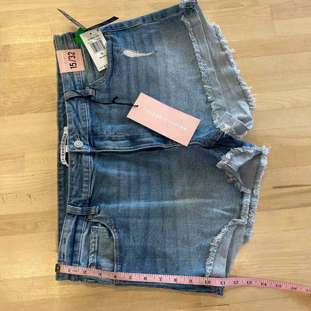 Celebrity Pink Juniors' Mid-Rise Fringe-Cuff Shorts - Temecula - 15