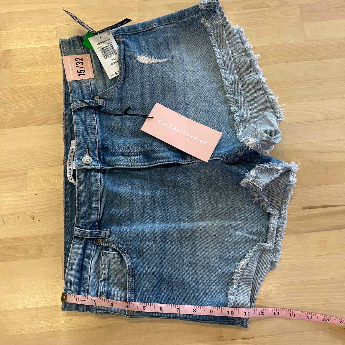 Celebrity Pink Juniors' Mid-Rise Fringe-Cuff Shorts - Temecula - 15