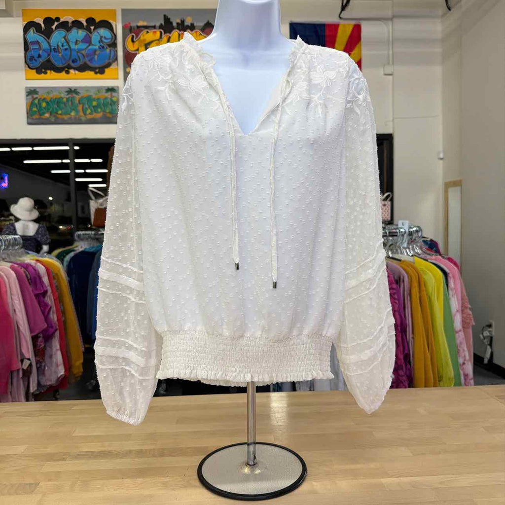 White House Black Market Size XS White Preloved Blouse