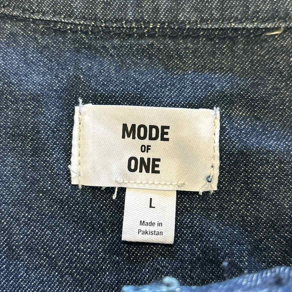 Mode Of One Size L Blue New MENS Long Sleeve Shirt