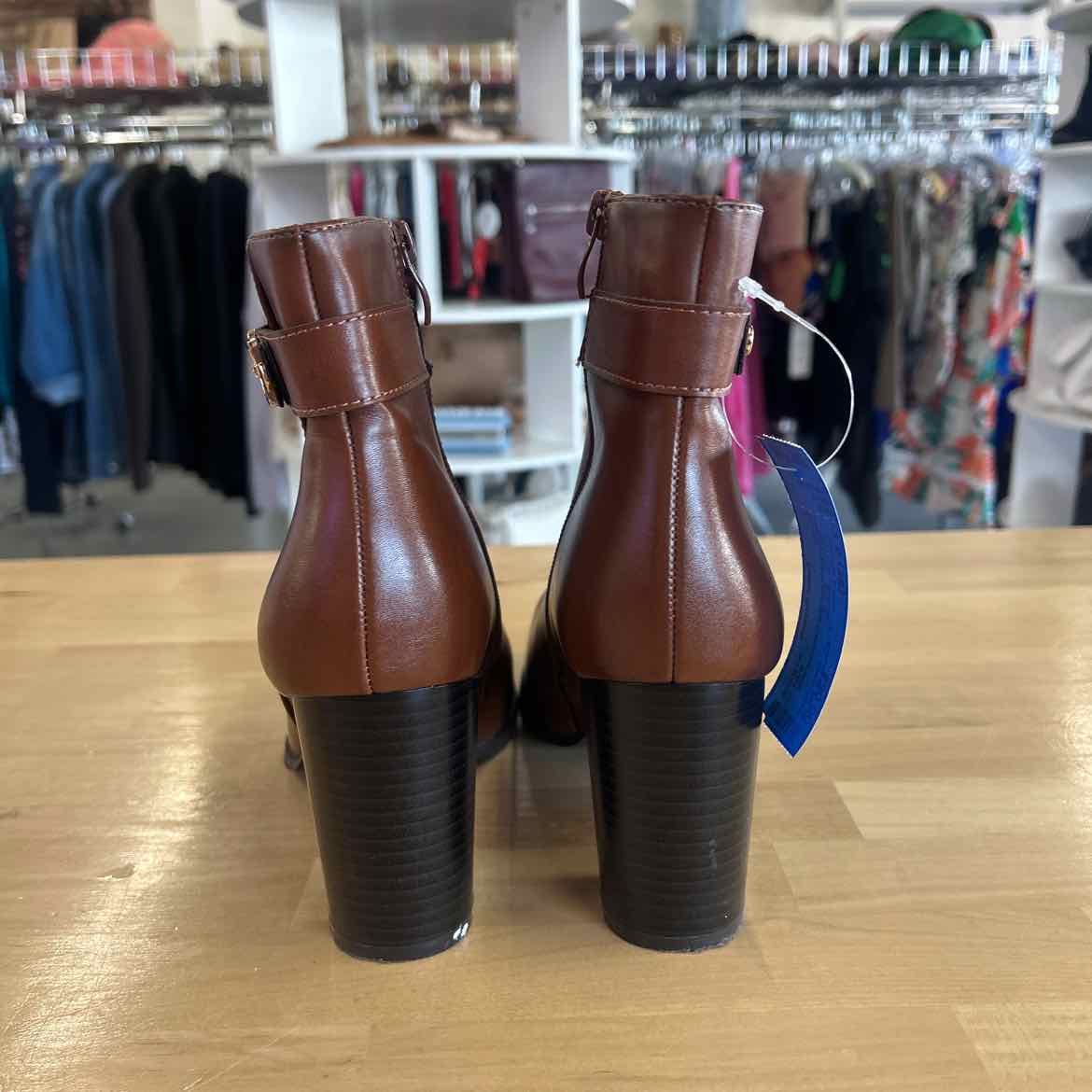 MarinaSeval Size 7.5 (38) Brown Leather Preloved Bootie