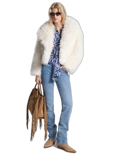 Michael Kors Size XL Crop Faux Fur Peacoat, Bone NEW