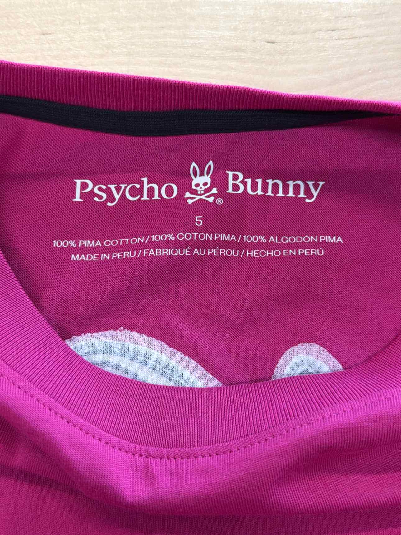 Psycho Bunny Size 5 Hot Pink T-shirt