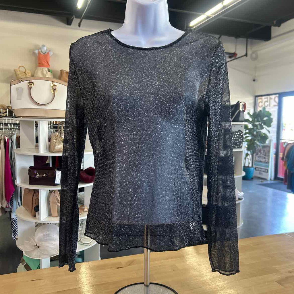 Victoria Secret Size XS Black Mesh Preloved Longsleeve