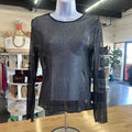 Victoria Secret Size XS Black Mesh Preloved Longsleeve